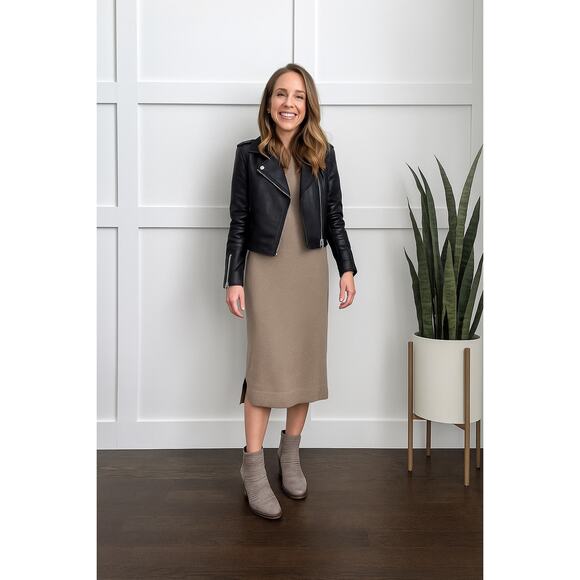 Paul Green Ruched Suede Booties in Taupe — Soft Leather Neutral with City Polish - Picture 13 of 16